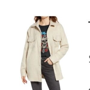 Women’s Thread & Supply shirt jacket size small Heather Ivory (light beige)